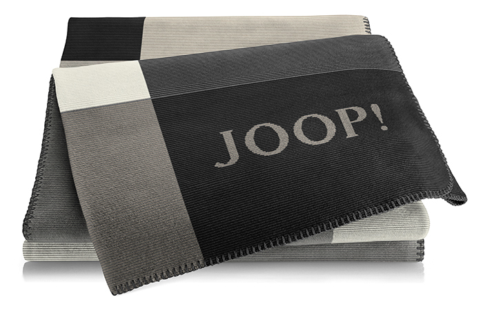 JOOP! Plaid Mosaic | Schwarz-Natur