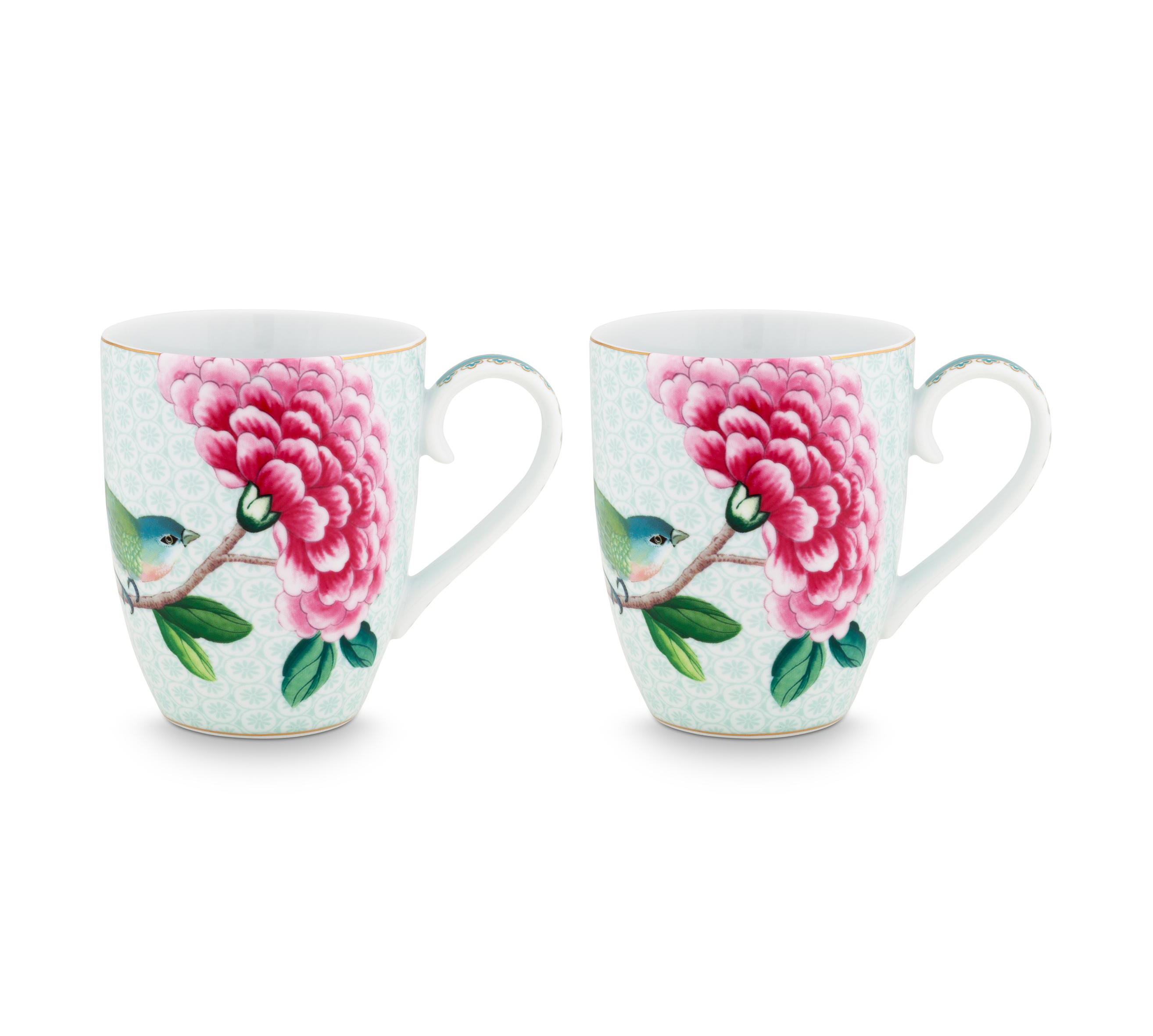 Pip Studio 2er Tassen-Set Blushing Birds | White