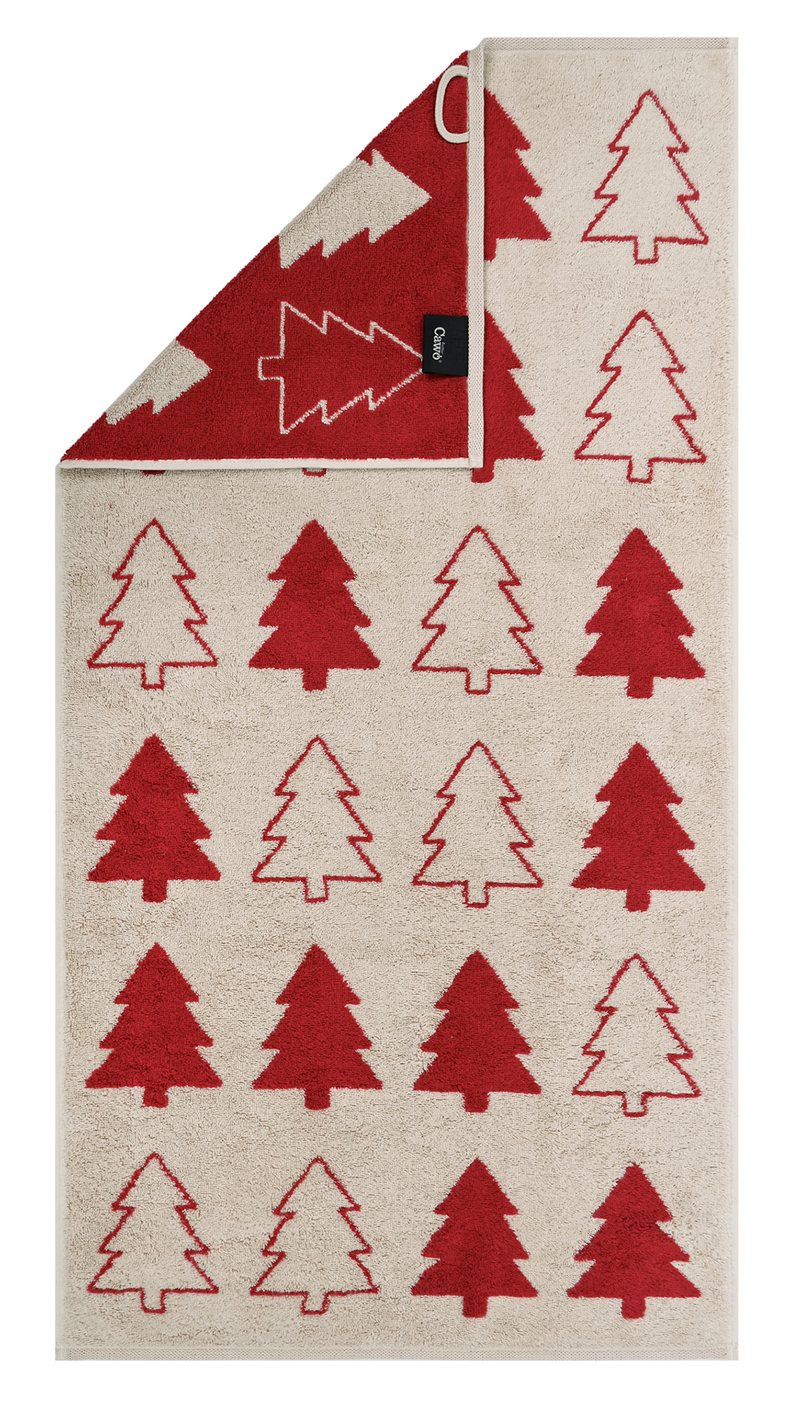 Cawö Handtuch Christmas Edition 794 | 32 natur-rot