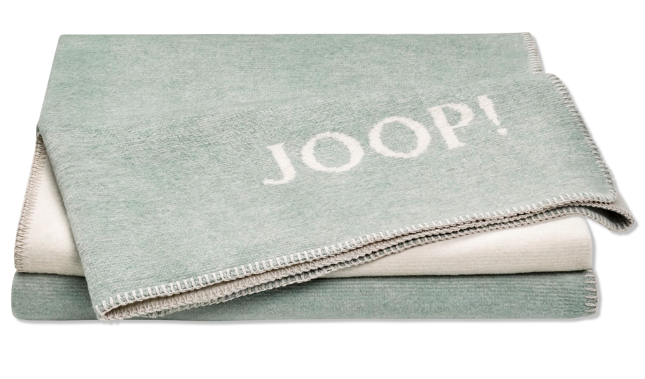 JOOP! Plaid / Wohndecke MELANGE DOUBLEFACE | Jade-Natur