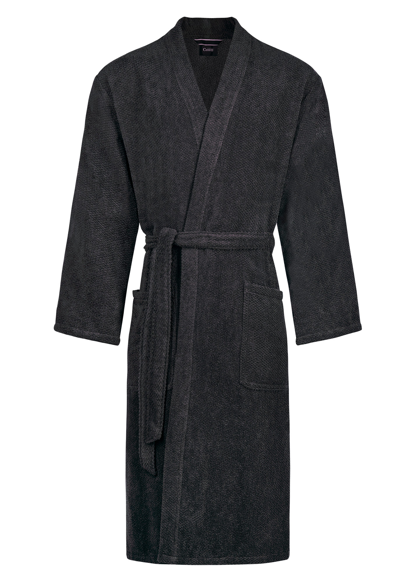 Cawö Herren Kimono-Bademantel  5622 | 740 basalt